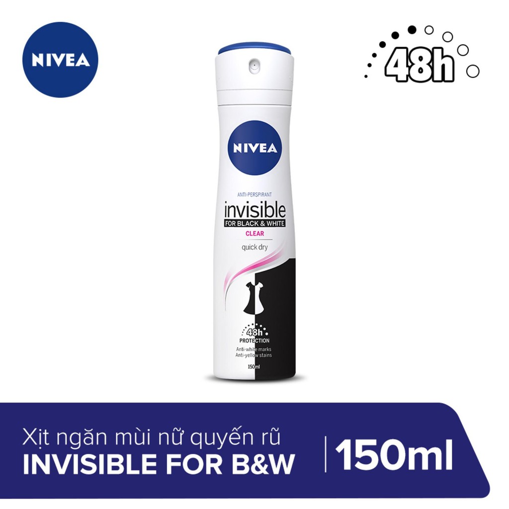 Xịt Khử Mùi Nivea Extra Whitening Spray 150ml