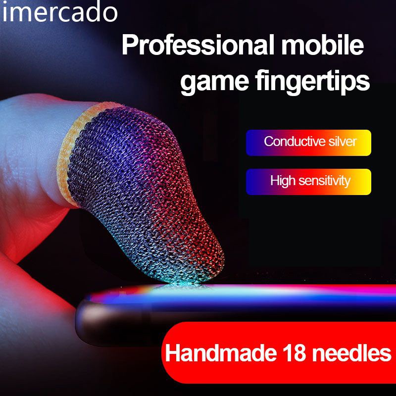 【Ready】 Gaming Finger Sleeve Mobile Screen Game Controller Sweatproof Gloves PUBG COD Assist artifact imercado