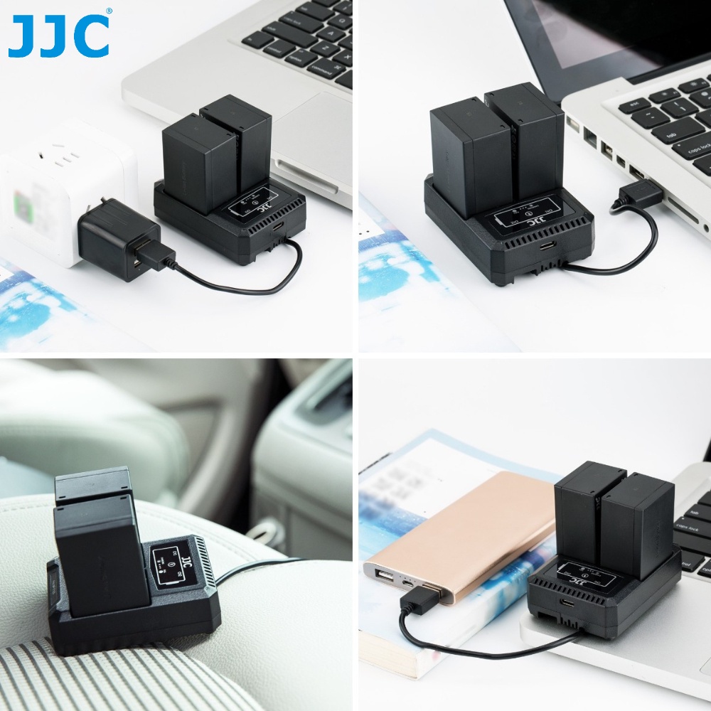 Cục sạc nhanh JJC QC 3.0 USB Type-C chuyên dụng cho Pin NP-T125 Fuji Fujifilm GFX100 GFX50S GFX50R