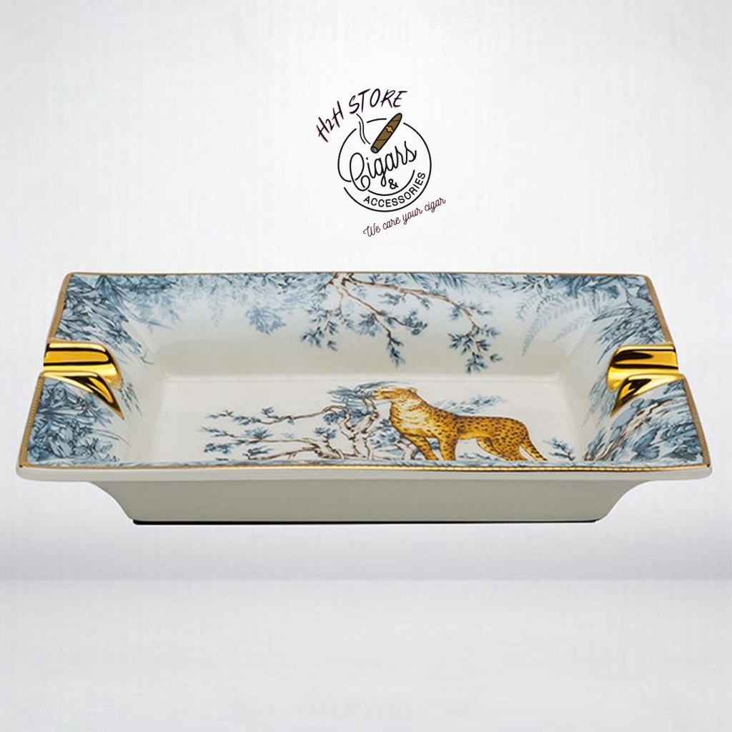 Gạt tàn cigar 2 điếu, gạt tàn xì gà Lubinski 2 màu - KLA07 - H2H Store