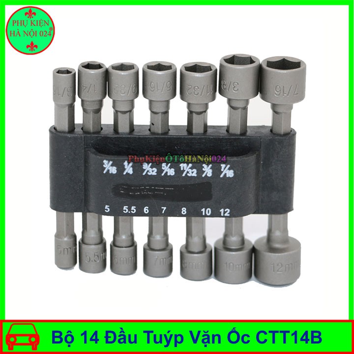 Bộ 14 Đầu Tuýp Vặn Ốc Lục Giác CTT14B