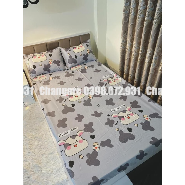 Bộ ga gối m6/m8 cottong poly drap giường ga trải giường+2 vỏ gối đầu mẫu mã đa dạng