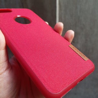 Ốp lưng Iphone 7 plus vải viền nhựa đỏ