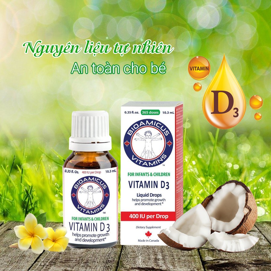 Men vi sinh BioAmicus Vitamin D3 – Giúp trẻ cao lớn, hấp thu canxi tối ưu, hệ miễn dịch khỏe, ngừa suy dinh dưỡng