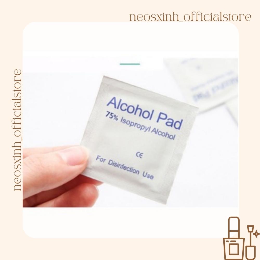 Bông Tẩm Cồn Alcohol Pad Lau Móng Tay Tiện Lợi - Lẻ 1 Miếng - Neosxinh Nails