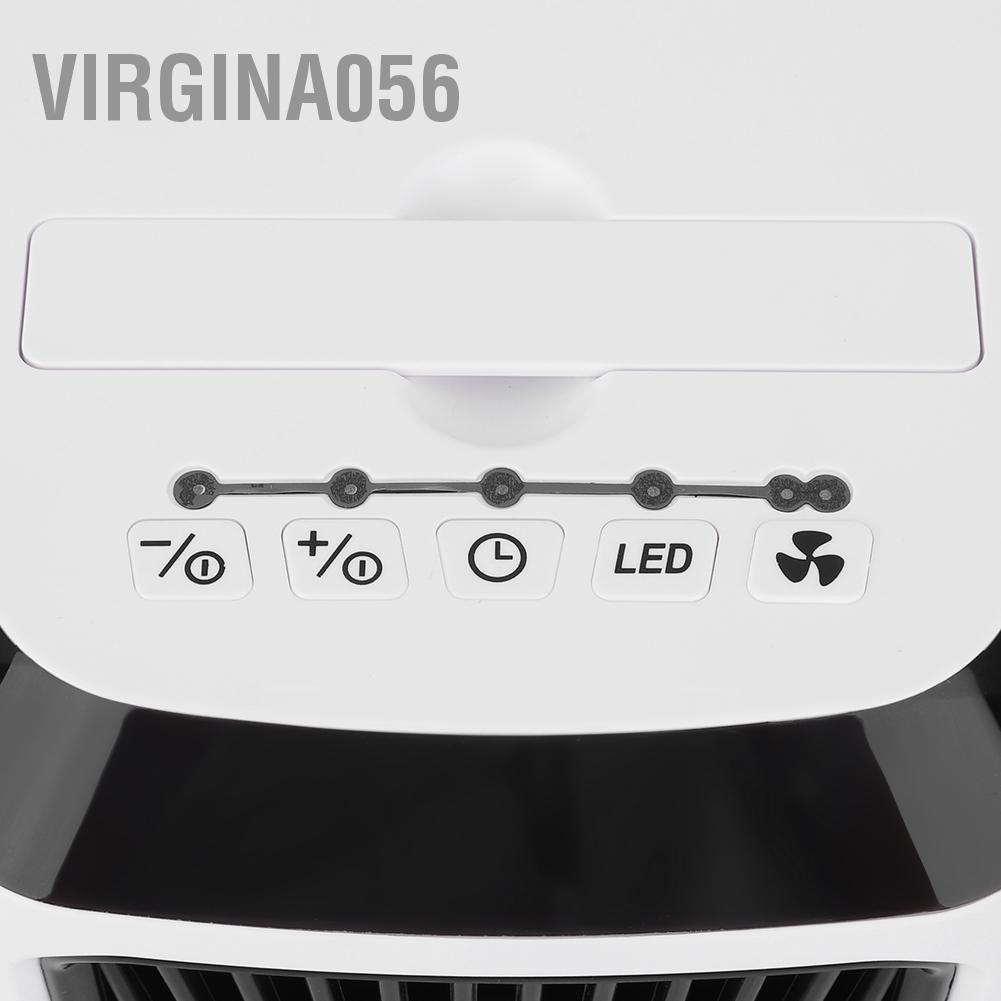 Virgina056 Portable Home Office Timing Electric Tabletop Fan Heater with Remote Control 110-220V
