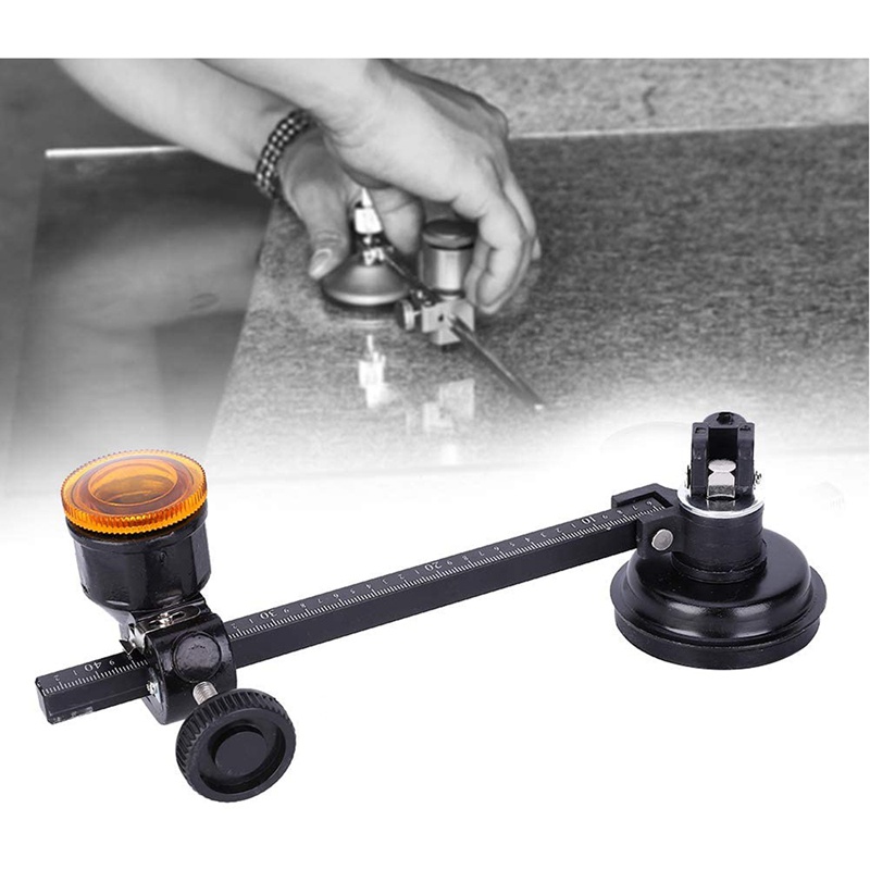 Dụng Cụ Cắt Kính / Gạch Men / Sứ Bằng Hợp Kim Nhôm 40cm Kèm Cốc Hút Cố Định Tiện Dụng