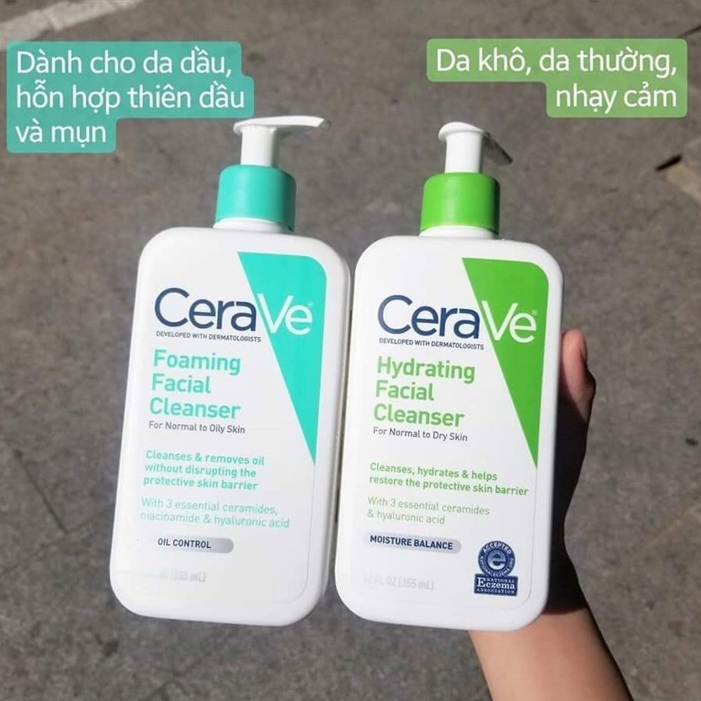Sữa Rửa Mặt CeraVe Foaming/Hydrating/SA Smoothing Cleanser 236ml/237ml - 3 loại