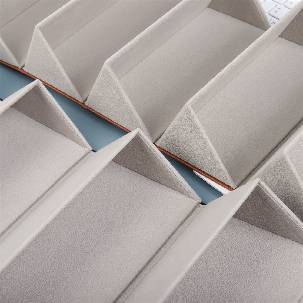 Hộp Đựng Mắt Kính Bằng Da Sức Chứa Lớn Siêu Nhẹ 4 Ngăn/3-Grid/2 Hộp