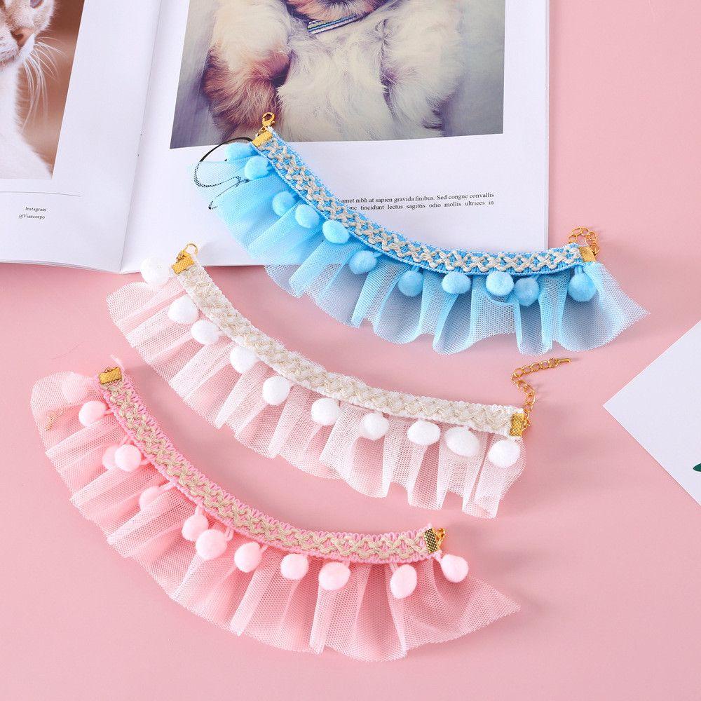 Vòng cổ Trang Trí Quả Bông Dễ Thương Dành Cho Thú Cưng