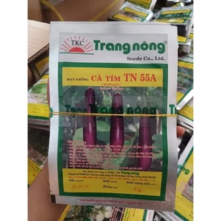 Gói 1gram hạt giống cà tím trang nông tn 55a