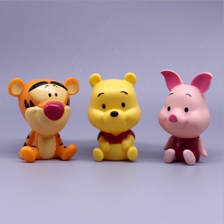 ⭐Yixin Những Thứ Dễ Thương⭐Mô Hình Gấu Pooh Và Hổ Bằng Vinyl Trang Trí Bánh Kem