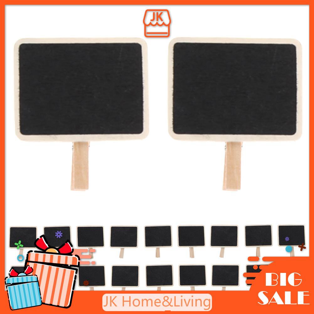Bộ 20 kẹp gỗ mặt bảng đen mini viết ghi chú