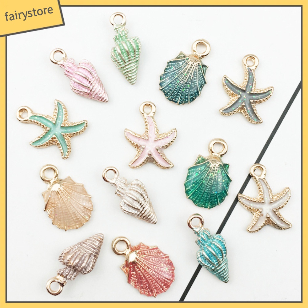 Set 15 mặt trang sức tráng men hình sinh vật biển thời trang cá tính