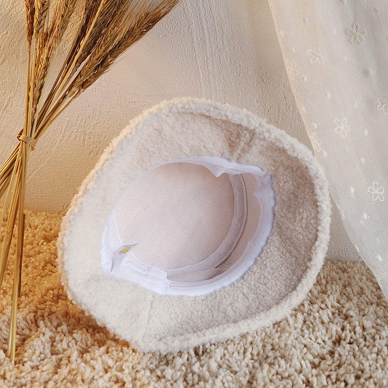 Mũ tròn vành vải nhung thời trang thu đông 2021 mới cho bé