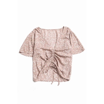 Áo croptop rút dây ngực PINK ROSE