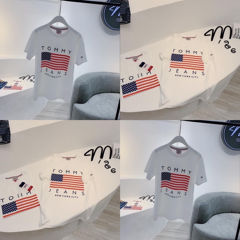 Áo Phông Tomy Cờ Mỹ 😘 Áo Tommy Cổ Tròn | BigBuy360 - bigbuy360.vn