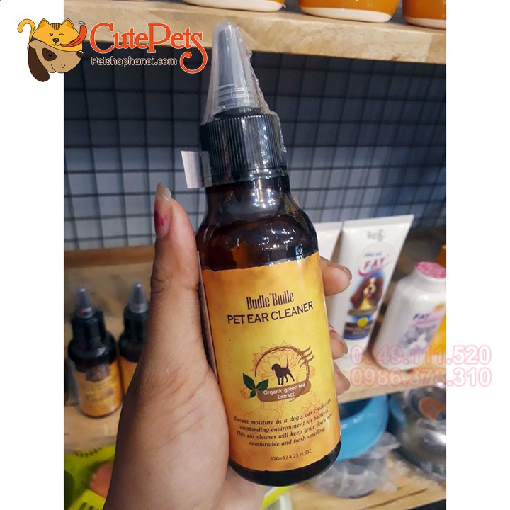 Dung dịch vệ sinh tai cho chó Budle Budle Pet Ear Cleaner 120ml - CutePets