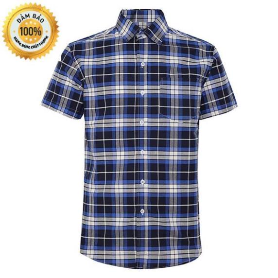 Áo Sơ Mi Nam Tay Ngắn Sọc Caro Cao Cấp Ttgg90 Fashion - SMI500