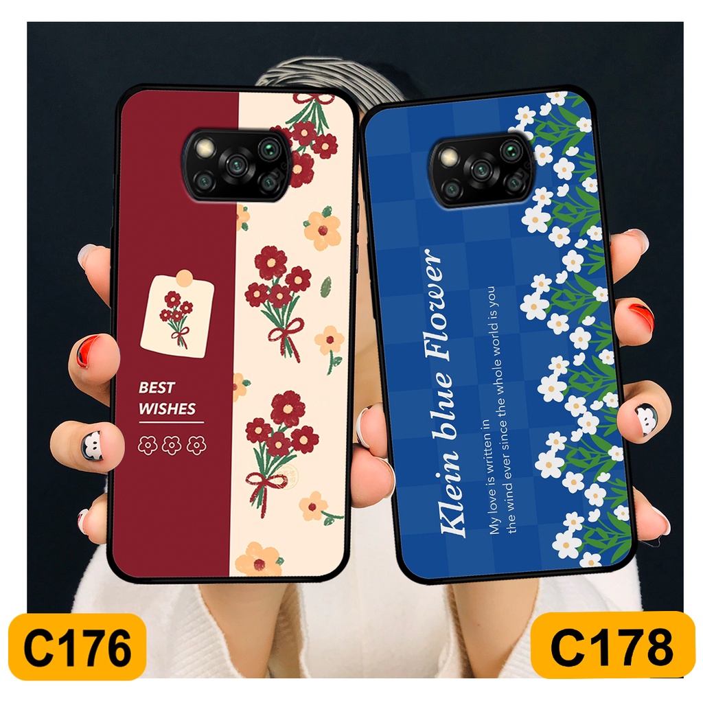 Ốp Xiaomi Poco X3 / Poco X3 Pro in hình hoa cỏ nhẹ nhàng,họa tiết caro xinh xắn.ốp lưng chống sốc