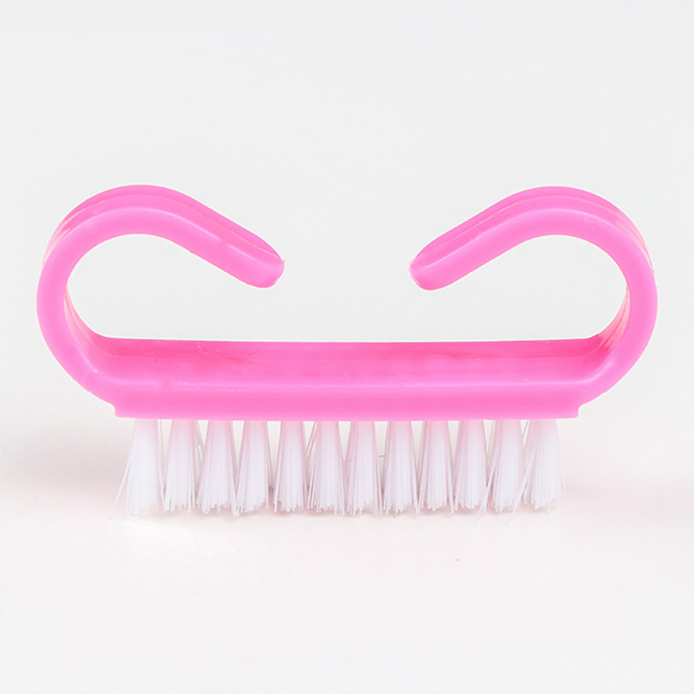 [Hàng mới về] Bàn Chải Làm Sạch Móng Tay Hình Chiếc Sừng Bằng Nhựa Tiện Dụng