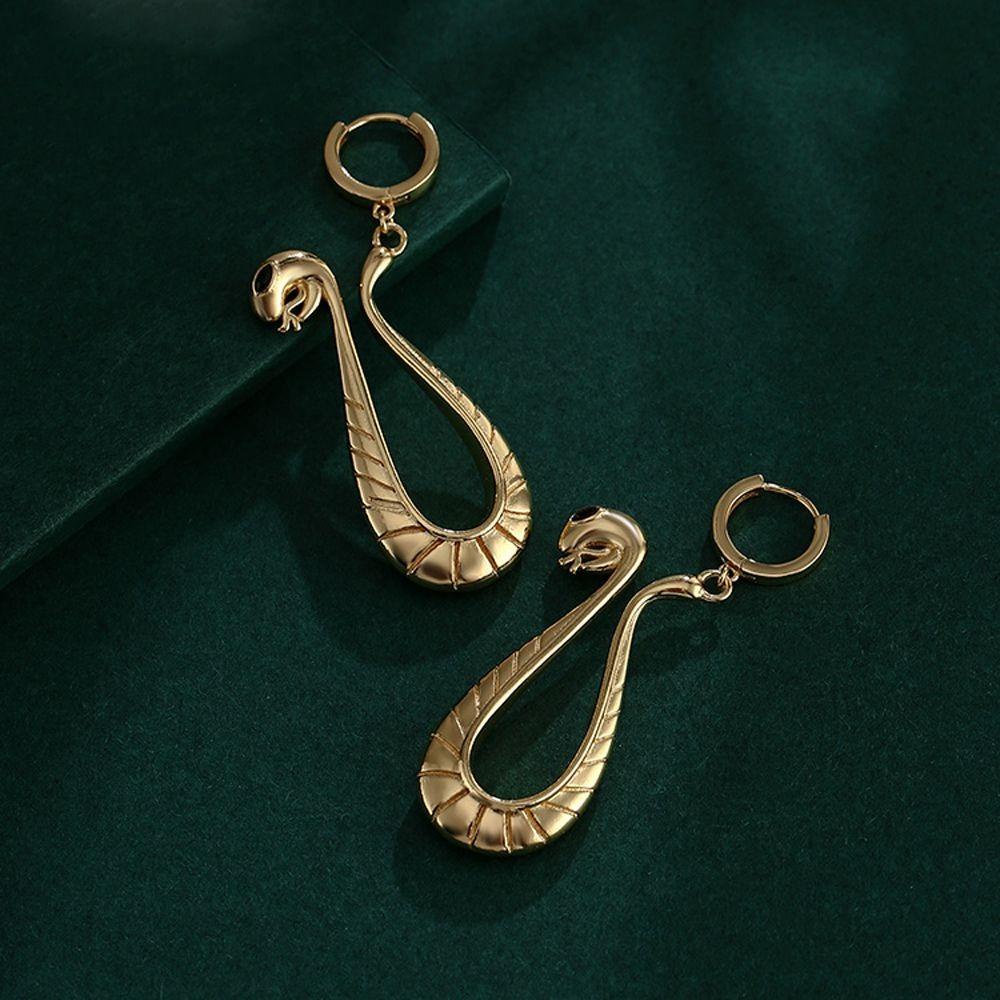 Bông Tai Dạng Kẹp Thiết Kế Độc Đáo Thời Trang Cho Nữ|Bông Tai Hình Con Rắn Phong Cách Retro