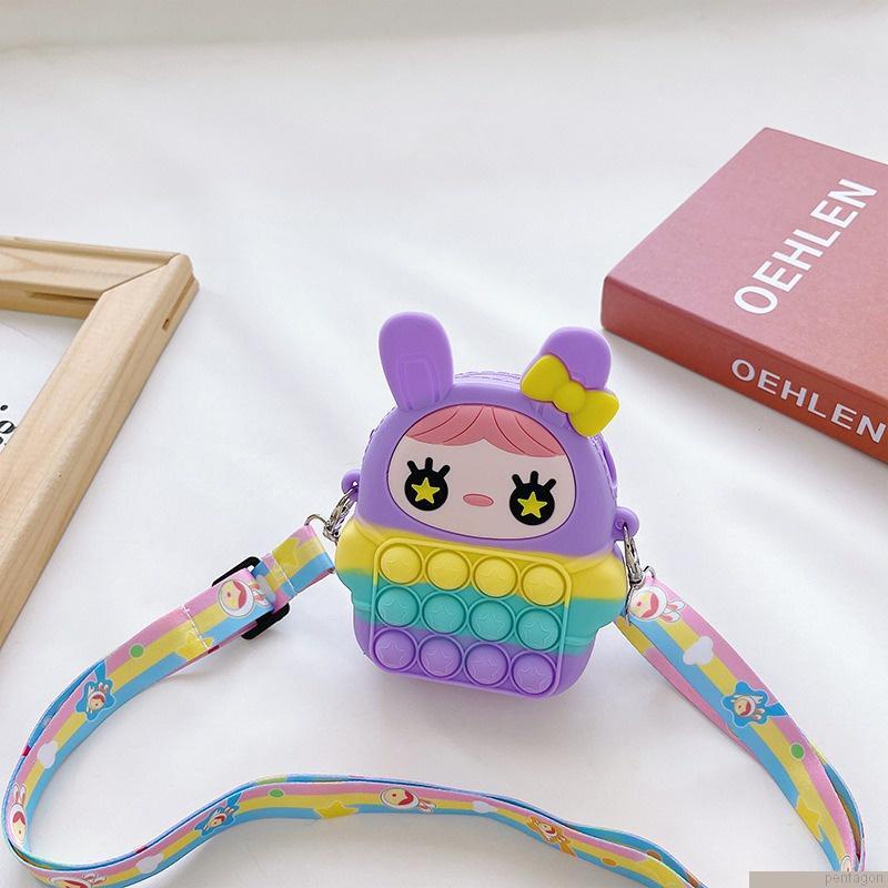 Túi đeo vai hình thỏ bằng silicon dễ thương cho bé chất lượng cao