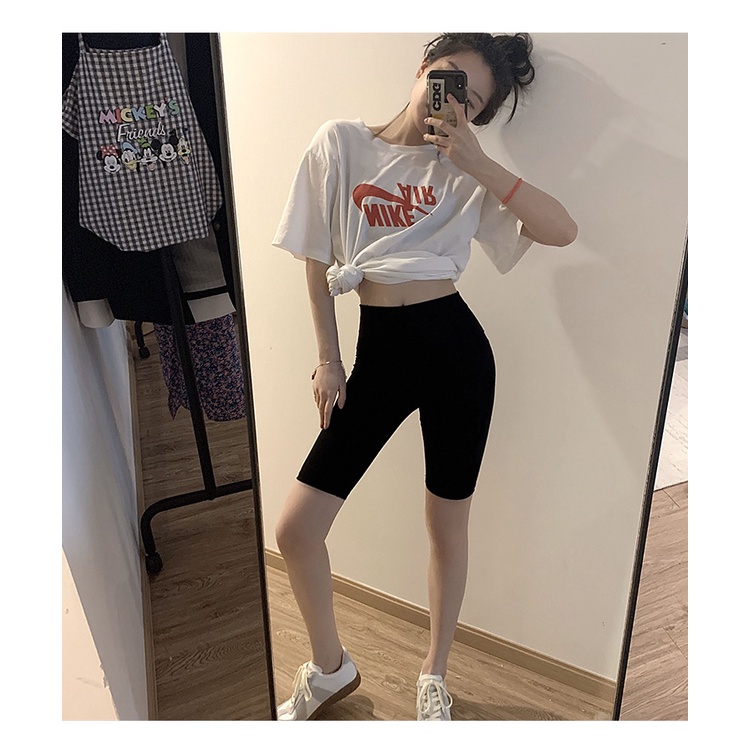 Quần legging lửng lưng cao dày dặn CHERRY vải thun thái cao cấp dáng ôm mặc nhà đi chơi tập gym T006
