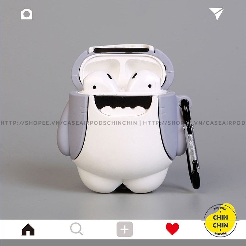 Vỏ Bảo Vệ Tai Nghe Airpods Case Airpods Thế Hệ 1&amp;2 Siêu Cute Bằng Sillicone - Chin Chin Shop