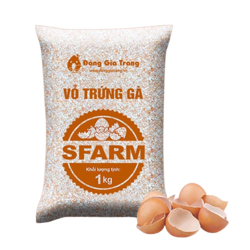 Vỏ Trứng Gà SFARM (Đã Qua Xử Lý) Cung Cấp Canxi Và Khoáng Chất Cho Cây Trồng - Gói 1KG (WSF-001)