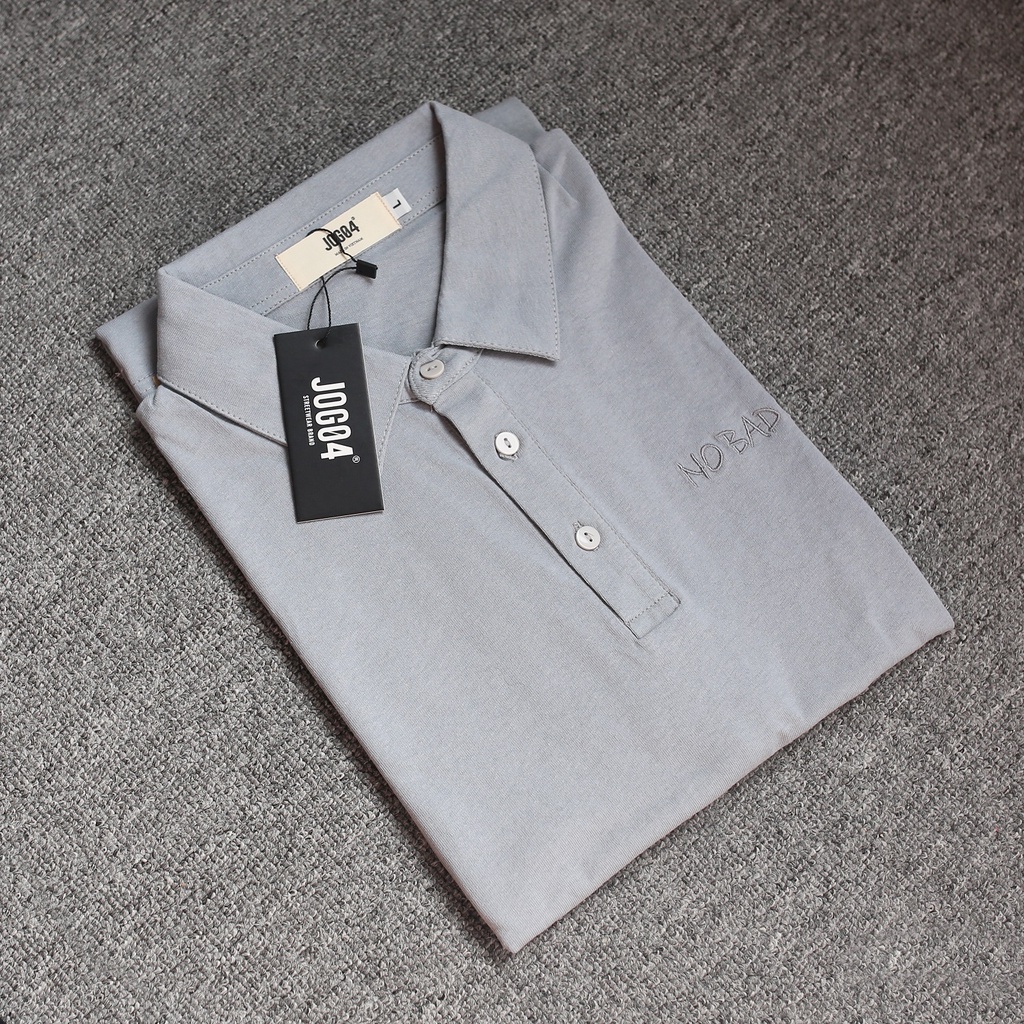 Áo Polo form rộng JOG04 thêu &quot; No bad days &quot; , phong cách unisex