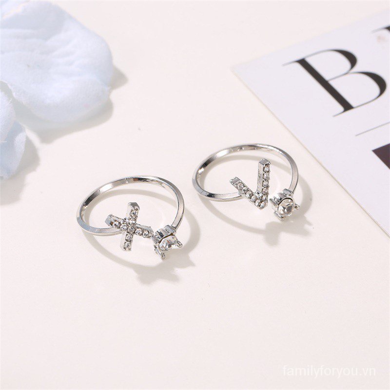 Nhẫn kim cương 26 chữ cái A-Z sáng tạo
