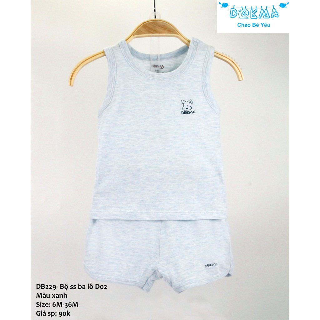 (DB229) Dokma - Bộ ss ba lỗ màu cho bé (6-36m)