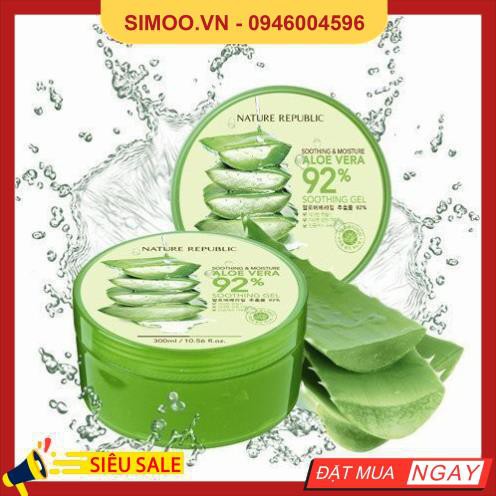 💥 ⚡ SẢN PHẨM CHÍNH HÃNG 💥 ⚡ Gel Lô Hội (Nha Đam) 92% - Aloe Vera 92% Soothing Gel 💥 ⚡