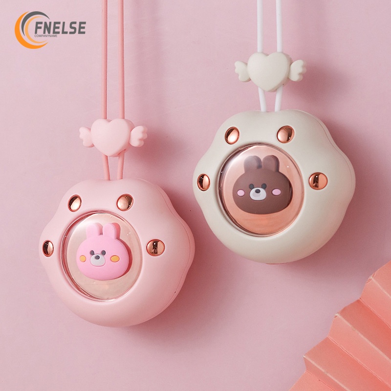 Quạt mini Fnelse đeo cổ không cánh sạc usb tiện lợi