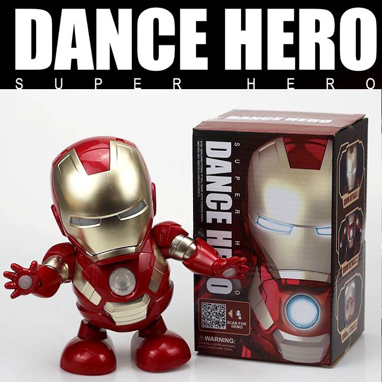 Mô hình đồ chơi nhân vật siêu anh hùng Iron Man có đèn LED