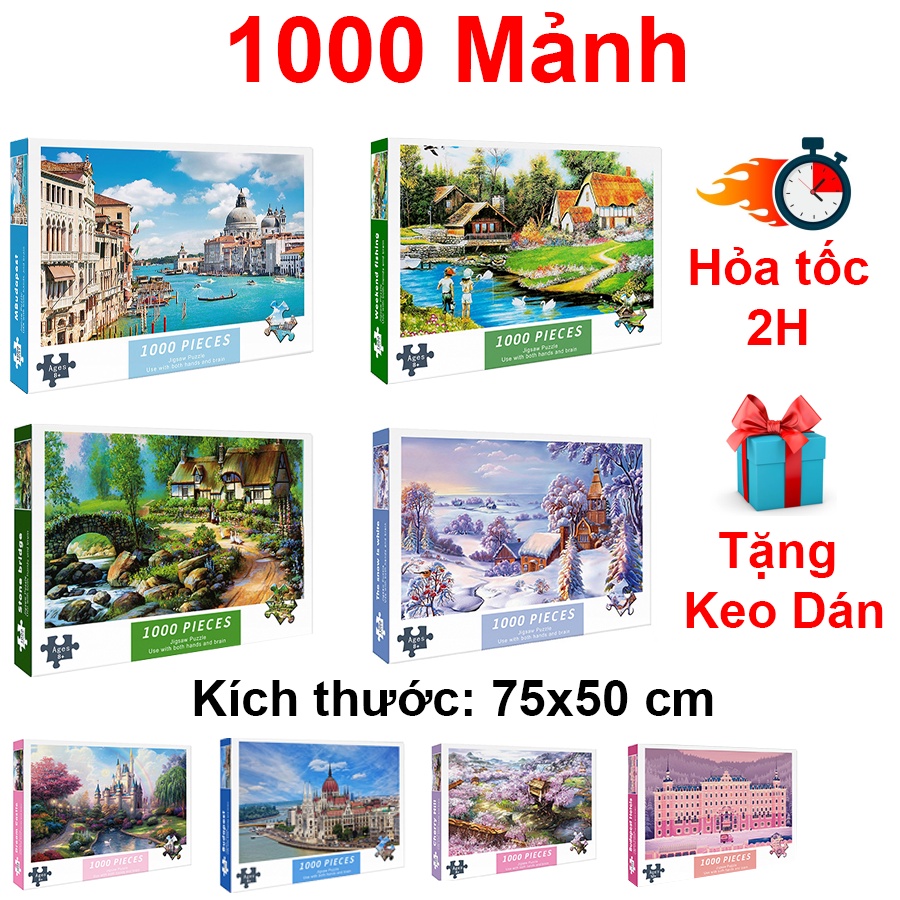 Ghép Tranh 1000 Mảnh Phong Cảnh Dành Cho Người Lớn Và Trẻ Em, Tranh Ghép  Xếp Hình 1000 Miếng Đồ Chơi Giáo Dục Dành - Tìm Voucher