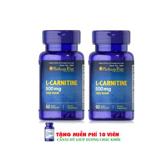 Bộ 2 Viên uống giảm cân không tác dụng phụ,hỗ trợ chức năng thận L-Carnitine 500mg 60 viên