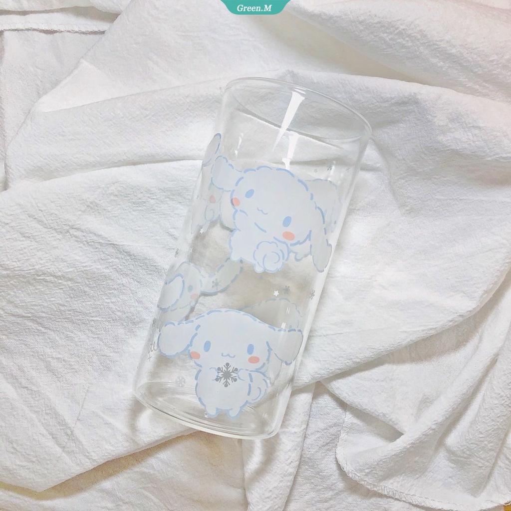 SANRIO Cốc Thủy Tinh Chịu Nhiệt Thiết Kế Sáng Tạo Dung Tích 350Ml
