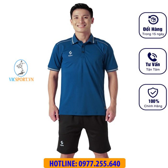 Áo Polo UV Egan Xanh Đậm 03 Bảo Vệ Làn Da Phù Hợp Tập Luyện Thể Thao Đi Chơi Dạo Phố UV03 - Vicsportvn