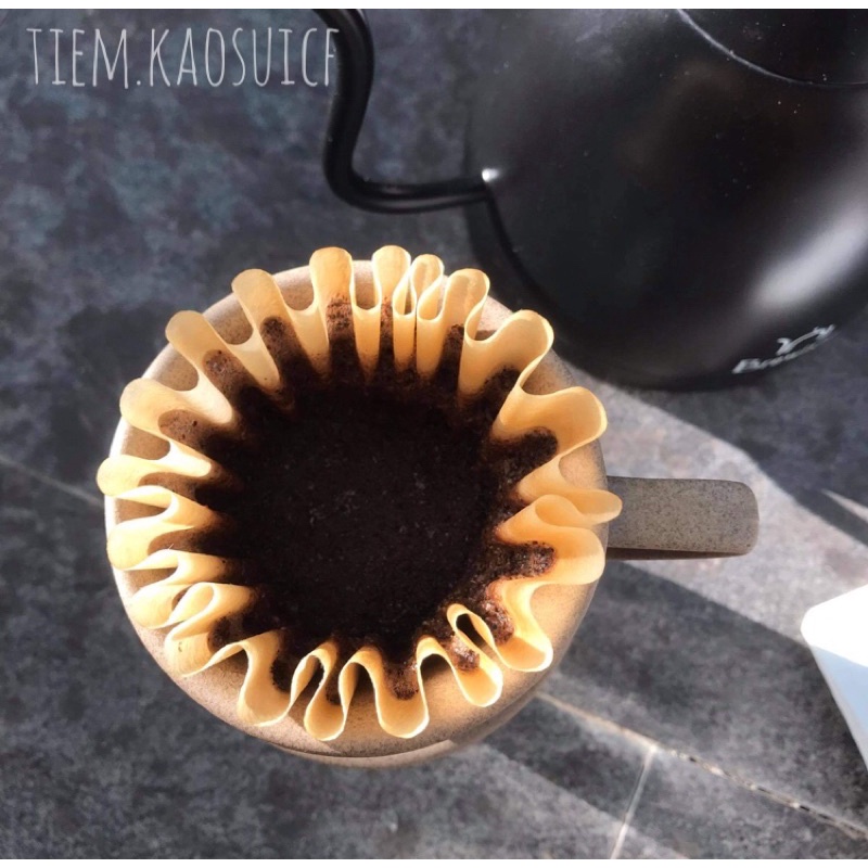 COMBO PHỄU 155 -GIẤY KALITA / FILTER KALITA WAVE SAGAN /  155 / TẶNG 20gr Cà phê bất kỳ