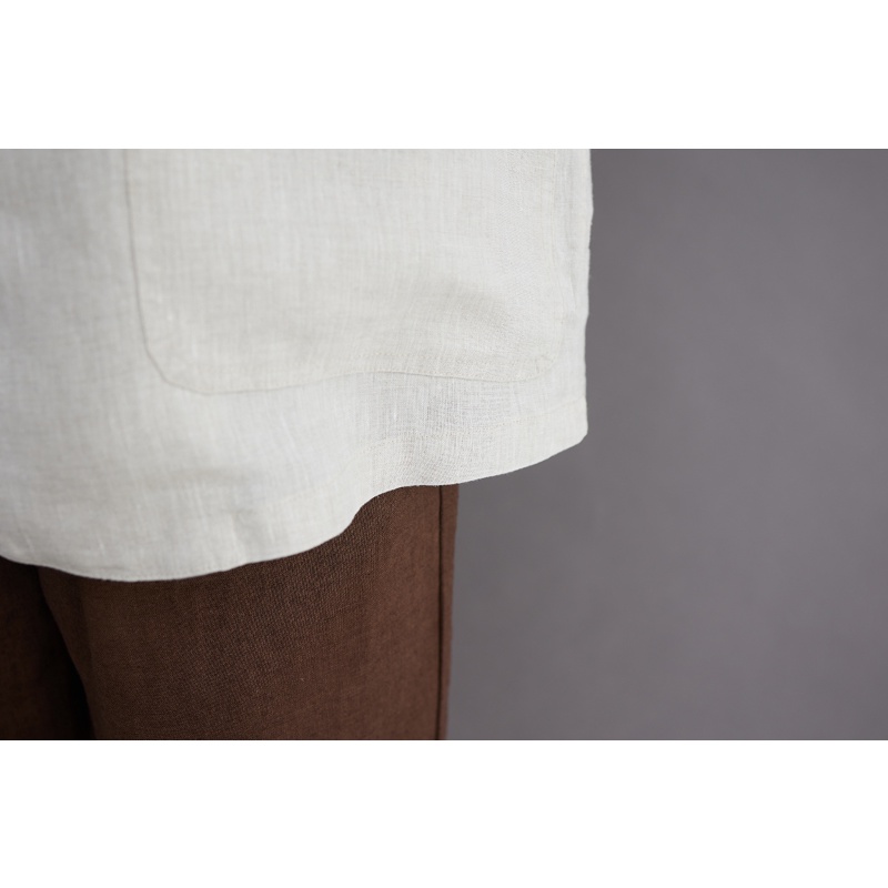 Áo vest blazer nữ Linen tay lỡ sắn trẻ trung, Áo blazer nữ 1 lớp chất linen thời trang công sở