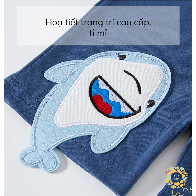 Quần short bé trai BETOP quần thun cho bé hoạ tiết 3D chất cotton mặc mùa hè 2023