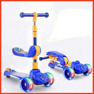Xe scooter có nhạc có đèn kiêm xe chòi chân cho bé