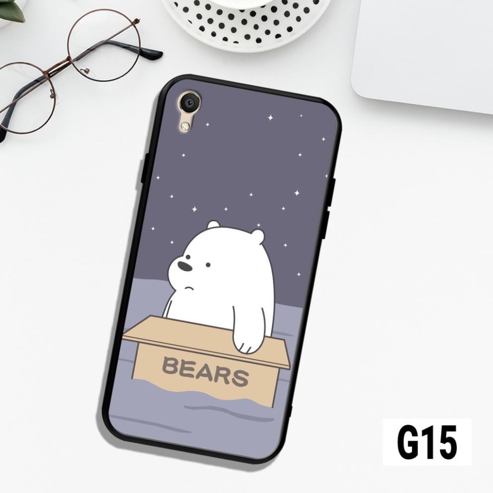 ỐP LƯNG OPPO A37/NEO9 - F1/A35 - F1 PLUS IN HÌNH GẤU WE BARE BEARS DỄ THƯƠNG