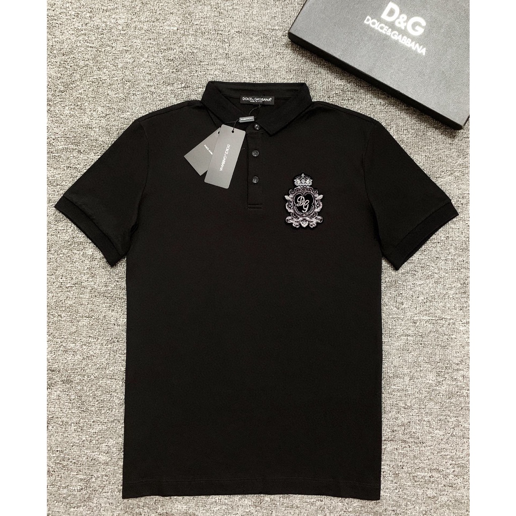 D0LCE&GABBA Áo tay ngắn chất liệu cotton nguyên chất thêu logo 2020 năng động trẻ trung