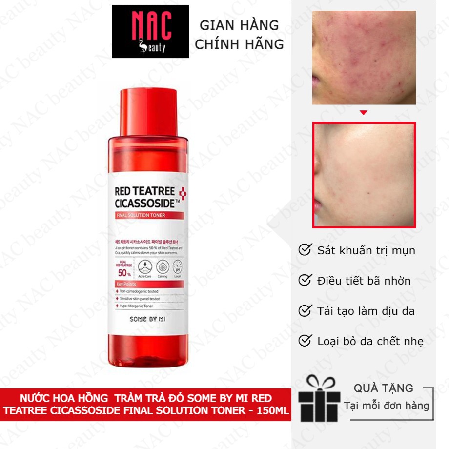 Nước Hoa Hồng Some By Mi Red TeaTree Cicassoside Final Solution Toner - NAC BEAUTY