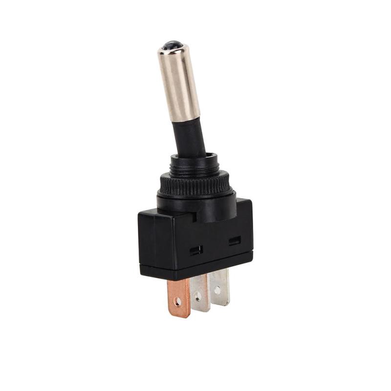 Công tắc đèn LED xanh dương 3Pin SPST ON/OFF 12V 20A dạng thanh gạt dành cho xe ô tô chất lượng cao