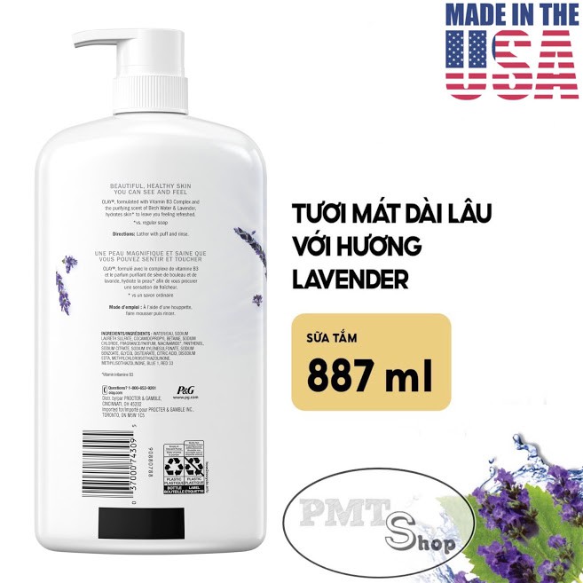 [USA] Sữa tắm dưỡng ẩm Olay Fresh Outlast hương Lavender chai vòi 887ml - Mỹ | BigBuy360 - bigbuy360.vn