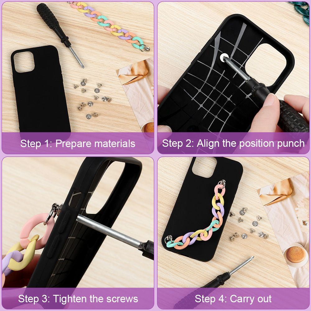 Dây giữ điện thoại, Dây Xích nhựa Hologram/ Strap case - Chain phone case/ Keyring, Không kèm Case